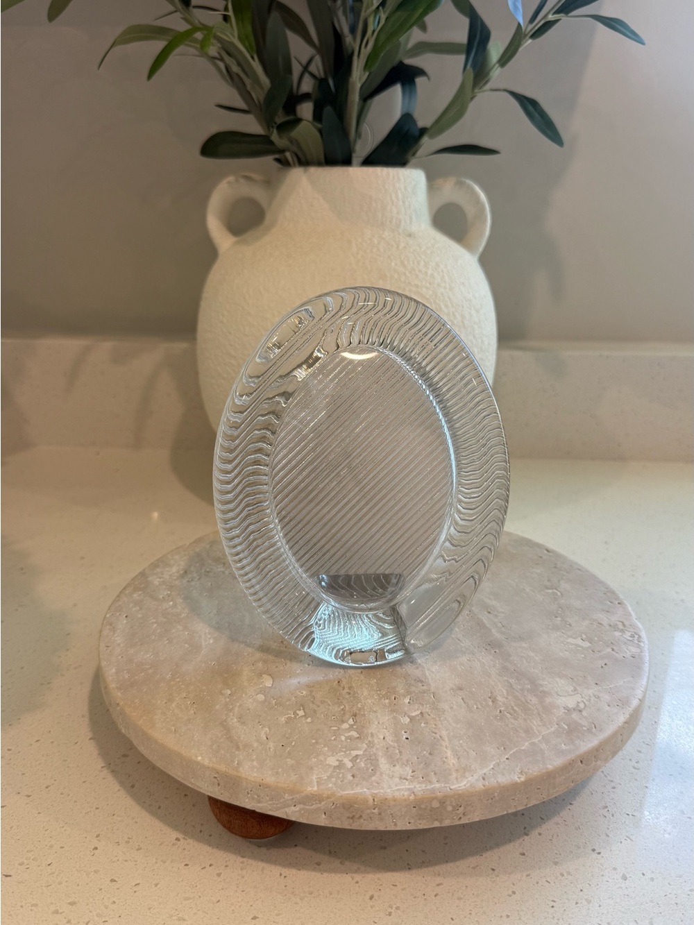 Clear Glass Decorative Sculpture - Home Art